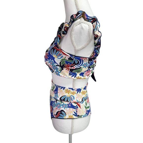 Shore Floral High-Waisted Bikini Set Size M - Picture 5 of 9